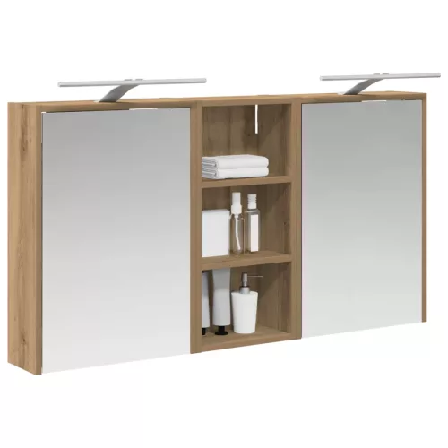  Fürdőszobai Szekrény Szett 3 pcs 116 x 16 x 62,5 cm Faanyag