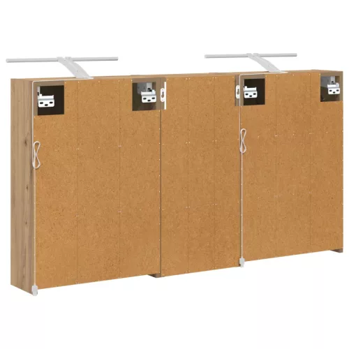  Fürdőszobai Szekrény Szett 3 pcs 116 x 16 x 62,5 cm Faanyag