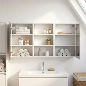    Fürdőszobai Szekrény Szett 3 pcs 126 x 16 x 62.5 cm Faanyag