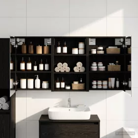    Fürdőszobai Szekrény Szett 3 pcs 126 x 16 x 62.5 cm Faanyag