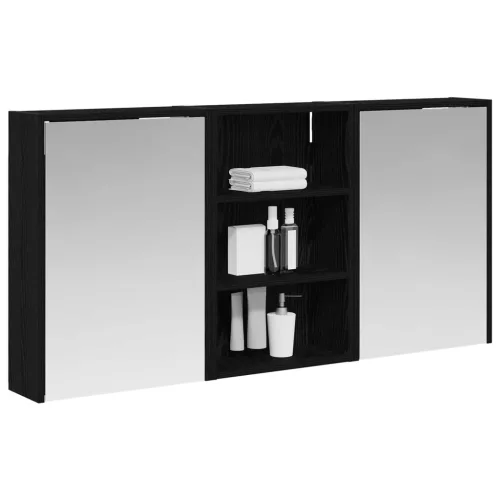  Fürdőszobai Szekrény Szett 3 pcs 126 x 16 x 62.5 cm Faanyag