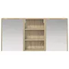 Fürdőszobai Szekrény Szett 3 pcs 126 x 16 x 62.5 cm Faanyag