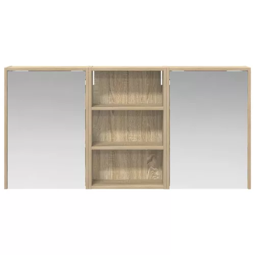  Fürdőszobai Szekrény Szett 3 pcs 126 x 16 x 62.5 cm Faanyag