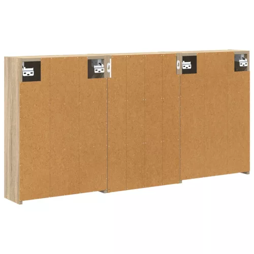  Fürdőszobai Szekrény Szett 3 pcs 126 x 16 x 62.5 cm Faanyag