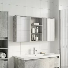    Fürdőszobai Szekrény Szett 3 pcs 126 x 16 x 62.5 cm Faanyag