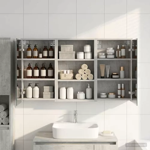  Fürdőszobai Szekrény Szett 3 pcs 126 x 16 x 62.5 cm Faanyag