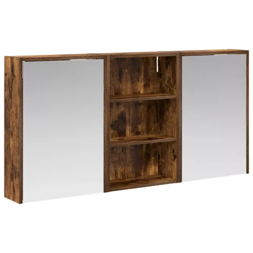  Fürdőszobai Szekrény Szett 3 pcs 126 x 16 x 62.5 cm Faanyag