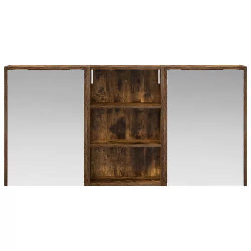  Fürdőszobai Szekrény Szett 3 pcs 126 x 16 x 62.5 cm Faanyag