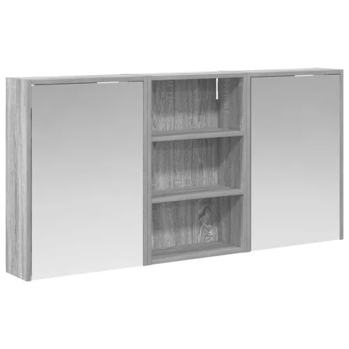  Fürdőszobai Szekrény Szett 3 pcs 126 x 16 x 62.5 cm Faanyag