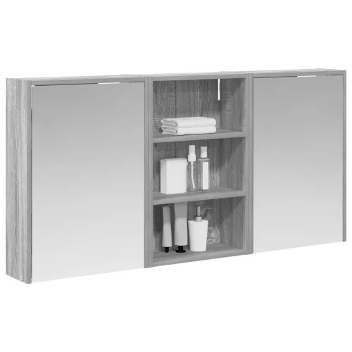  Fürdőszobai Szekrény Szett 3 pcs 126 x 16 x 62.5 cm Faanyag