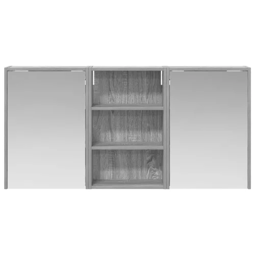  Fürdőszobai Szekrény Szett 3 pcs 126 x 16 x 62.5 cm Faanyag