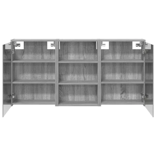  Fürdőszobai Szekrény Szett 3 pcs 126 x 16 x 62.5 cm Faanyag