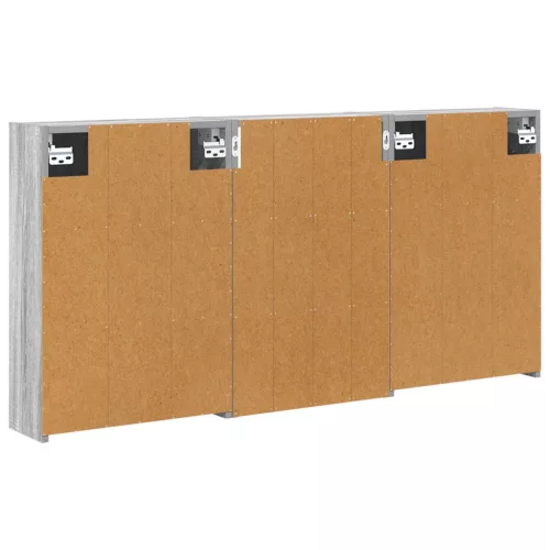  Fürdőszobai Szekrény Szett 3 pcs 126 x 16 x 62.5 cm Faanyag