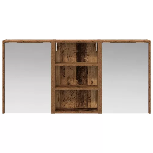  Fürdőszobai Szekrény Szett 3 pcs 126 x 16 x 62.5 cm Faanyag