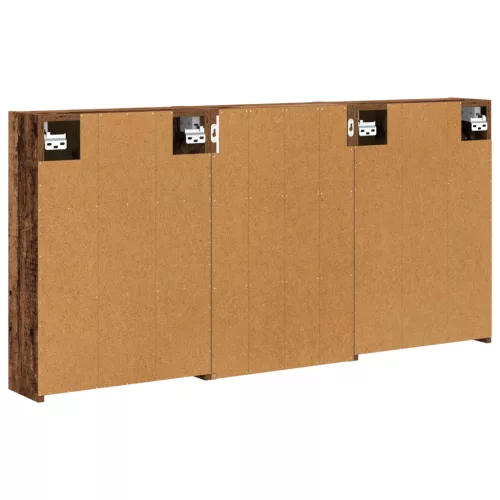  Fürdőszobai Szekrény Szett 3 pcs 126 x 16 x 62.5 cm Faanyag