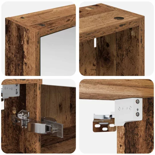  Fürdőszobai Szekrény Szett 3 pcs 126 x 16 x 62.5 cm Faanyag