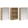  Fürdőszobai Szekrény Szett 3 pcs 126 x 16 x 62.5 cm Faanyag