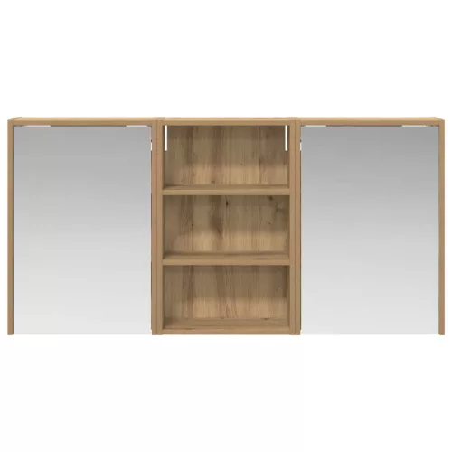  Fürdőszobai Szekrény Szett 3 pcs 126 x 16 x 62.5 cm Faanyag