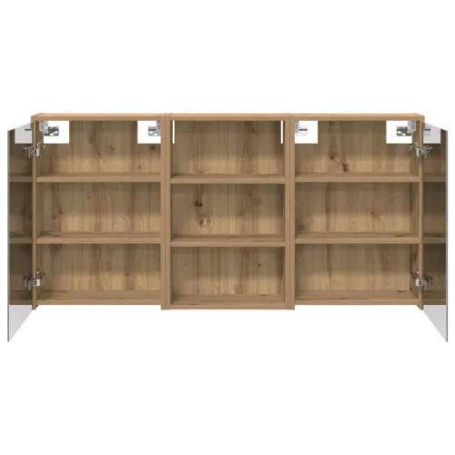  Fürdőszobai Szekrény Szett 3 pcs 126 x 16 x 62.5 cm Faanyag