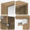 Fürdőszobai Szekrény Szett 3 pcs 126 x 16 x 62.5 cm Faanyag