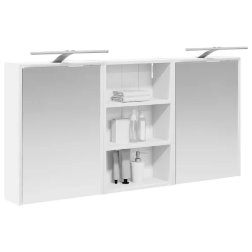  Fürdőszobai Szekrény Szett 3 pcs 126 x 16 x 62.5 cm Faanyag