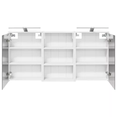  Fürdőszobai Szekrény Szett 3 pcs 126 x 16 x 62.5 cm Faanyag