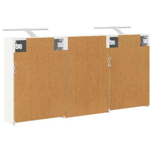  Fürdőszobai Szekrény Szett 3 pcs 126 x 16 x 62.5 cm Faanyag