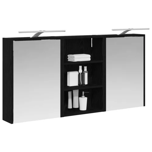  Fürdőszobai Szekrény Szett 3 pcs 126 x 16 x 62.5 cm Faanyag