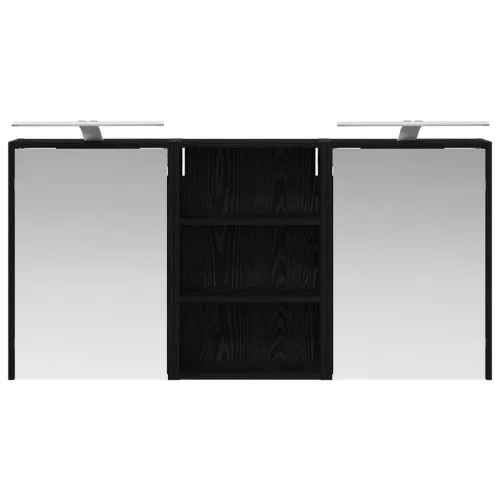  Fürdőszobai Szekrény Szett 3 pcs 126 x 16 x 62.5 cm Faanyag