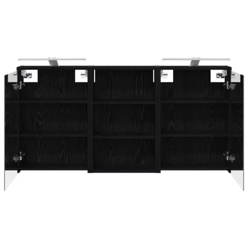  Fürdőszobai Szekrény Szett 3 pcs 126 x 16 x 62.5 cm Faanyag