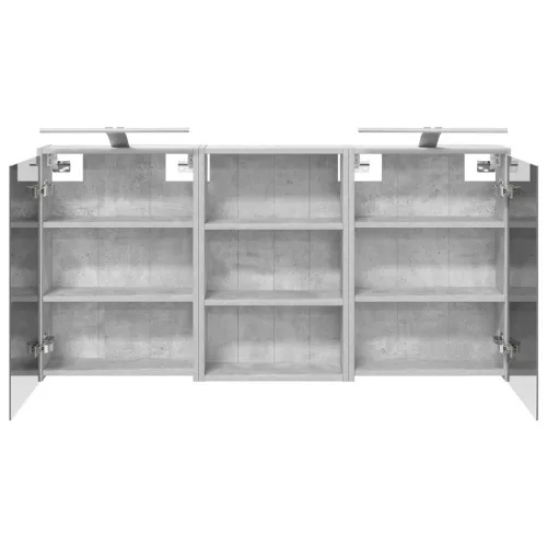  Fürdőszobai Szekrény Szett 3 pcs 126 x 16 x 62.5 cm Faanyag