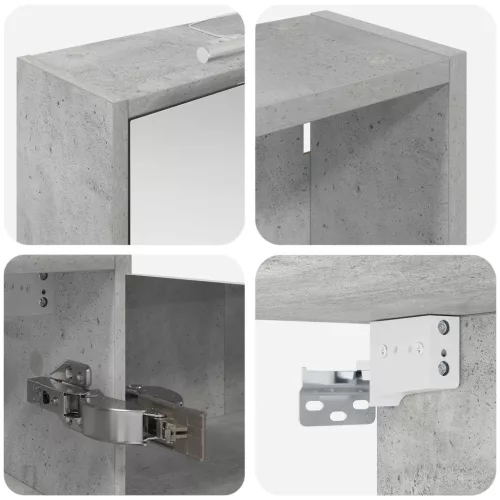  Fürdőszobai Szekrény Szett 3 pcs 126 x 16 x 62.5 cm Faanyag