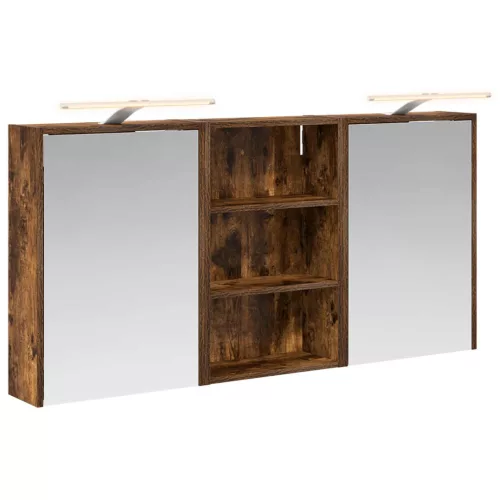  Fürdőszobai Szekrény Szett 3 pcs 126 x 16 x 62.5 cm Faanyag