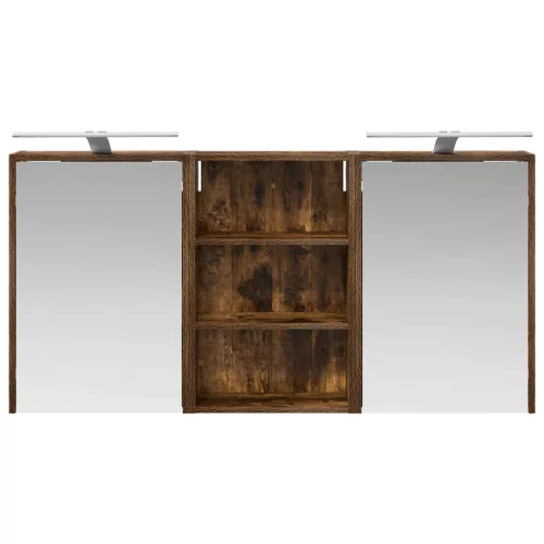  Fürdőszobai Szekrény Szett 3 pcs 126 x 16 x 62.5 cm Faanyag