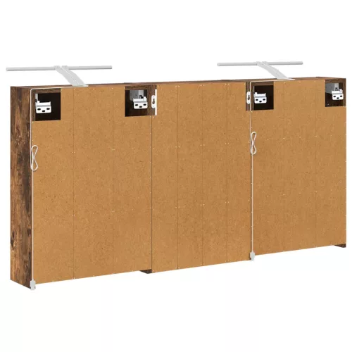  Fürdőszobai Szekrény Szett 3 pcs 126 x 16 x 62.5 cm Faanyag