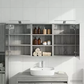    Fürdőszobai Szekrény Szett 3 pcs 126 x 16 x 62.5 cm Faanyag