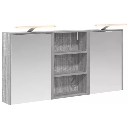  Fürdőszobai Szekrény Szett 3 pcs 126 x 16 x 62.5 cm Faanyag