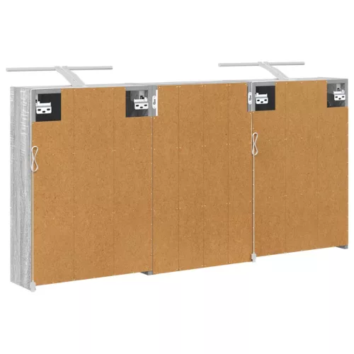  Fürdőszobai Szekrény Szett 3 pcs 126 x 16 x 62.5 cm Faanyag