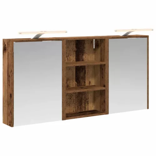  Fürdőszobai Szekrény Szett 3 pcs 126 x 16 x 62.5 cm Faanyag