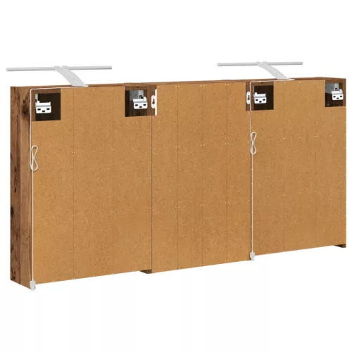  Fürdőszobai Szekrény Szett 3 pcs 126 x 16 x 62.5 cm Faanyag