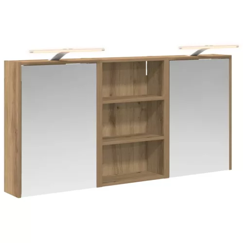  Fürdőszobai Szekrény Szett 3 pcs 126 x 16 x 62.5 cm Faanyag