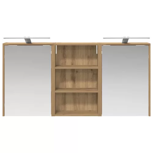  Fürdőszobai Szekrény Szett 3 pcs 126 x 16 x 62.5 cm Faanyag