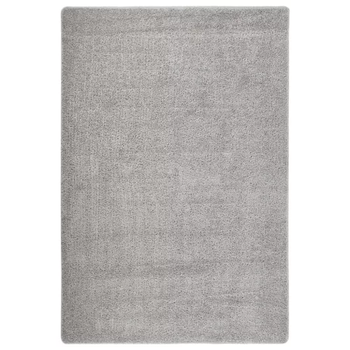  világosszürke csúszásmentes bozontos szőnyeg 140 x 200 cm