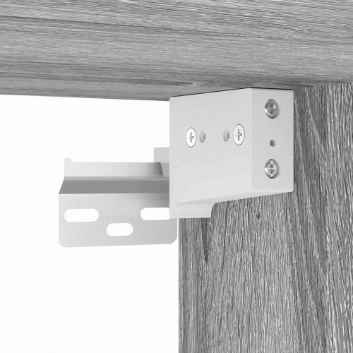  Fürdőszoba bútor szett fiókkal 3 pcs Szürke Sonoma Faanyag