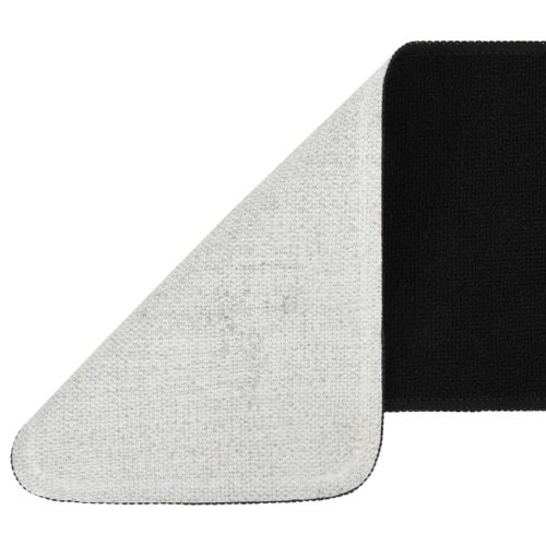  15 db fekete négyszögű csúszásmentes lépcsőszőnyeg 75 x 20 cm