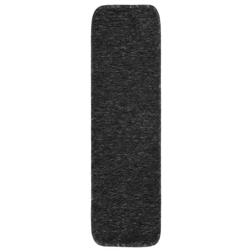  15 db antracit négyszögű csúszásmentes lépcsőszőnyeg 75 x 20 cm