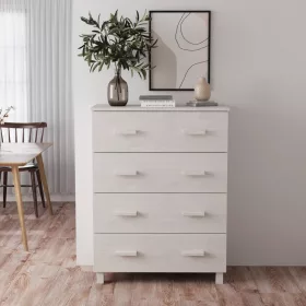    HAMAR fehér tömör fenyőfa tálalószekrény 79 x 40 x 103,5 cm