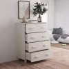  HAMAR fehér tömör fenyőfa tálalószekrény 79 x 40 x 103,5 cm