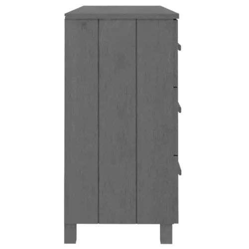  HAMAR sötétszürke tömör fenyőfa tálalószekrény 113 x 40 x 80 cm