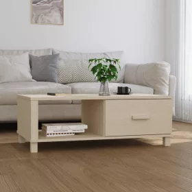    HAMAR mézbarna tömör fenyőfa dohányzóasztal 100 x 55 x 35 cm